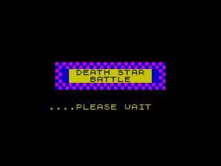 Star Wars Return of the Jedi Death Star Battle title screen for ZX Spectrum
